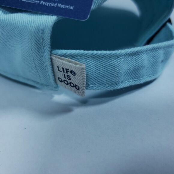 Life Is Good Embroidered Light Blue Sandals Flip Flops Adjustable Cap Hat - Picture 5 of 8
